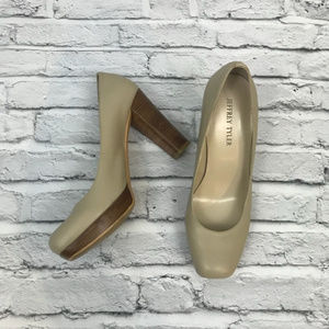 Jeffrey Tyler Leather Nora Platform Heels Size 9